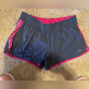 Brooks grey and Pink Running Shorts